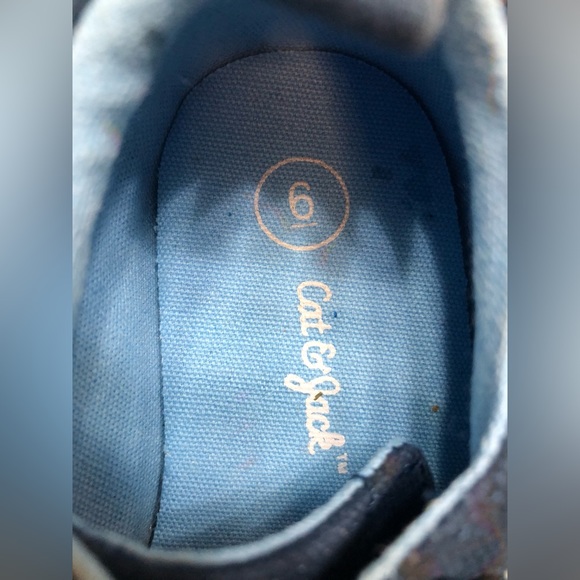 Cat & Jack boys briar slip-on blue sneakers, size 6 - Picture 5 of 9